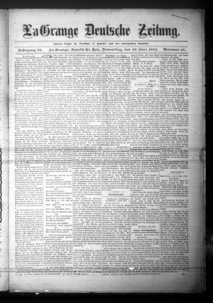Primary view of object titled 'La Grange Deutsche Zeitung. (La Grange, Tex.), Vol. 23, No. 46, Ed. 1 Thursday, June 26, 1913'.