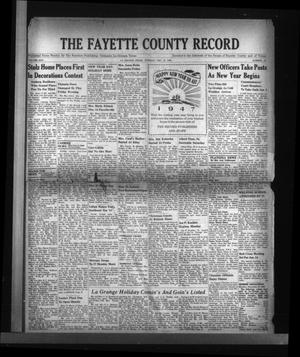 The Fayette County Record (La Grange, Tex.), Vol. 25, No. 18, Ed. 1 Tuesday, December 31, 1946
