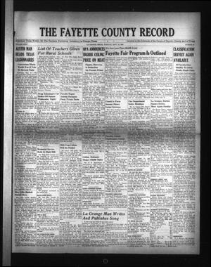 Primary view of object titled 'The Fayette County Record (La Grange, Tex.), Vol. 24, No. 90, Ed. 1 Tuesday, September 10, 1946'.