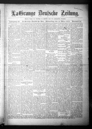 La Grange Deutsche Zeitung. (La Grange, Tex.), Vol. 23, No. 31, Ed. 1 Thursday, March 13, 1913