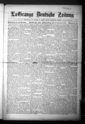 La Grange Deutsche Zeitung (La Grange, Tex.), Vol. 29, No. 22, Ed. 1 Thursday, January 16, 1919