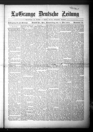 La Grange Deutsche Zeitung (La Grange, Tex.), Vol. 29, No. 39, Ed. 1 Thursday, May 15, 1919
