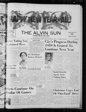 Primary view of object titled 'The Alvin Sun (Alvin, Tex.), Vol. 70, No. 20, Ed. 1 Thursday, December 31, 1959'.