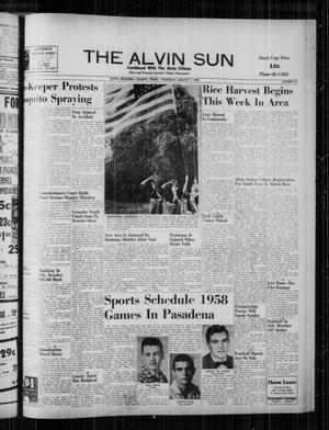 Primary view of object titled 'The Alvin Sun (Alvin, Tex.), Vol. 68, No. 51, Ed. 1 Thursday, August 7, 1958'.