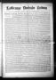 Newspaper: La Grange Deutsche Zeitung (La Grange, Tex.), Vol. 29, No. 12, Ed. 1 …