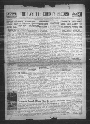 The Fayette County Record (La Grange, Tex.), Vol. 22, No. 33, Ed. 1 Tuesday, February 22, 1944
