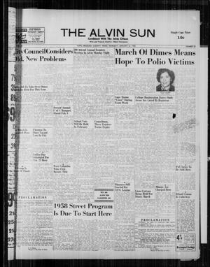 The Alvin Sun (Alvin, Tex.), Vol. 68, No. 22, Ed. 1 Thursday, January 16, 1958