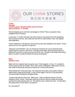 Primary view of object titled '[Adoption Statements of Li Hua and Maria]'.