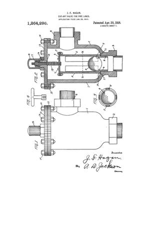 Primary view of object titled 'Cut-off Valve for Pipe-Lines'.