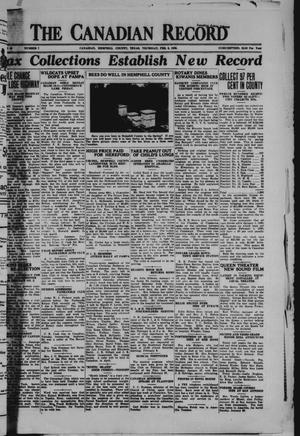 The Canadian Record (Canadian, Tex.), Vol. 40, No. 7, Ed. 1  Thursday, February 6, 1930
