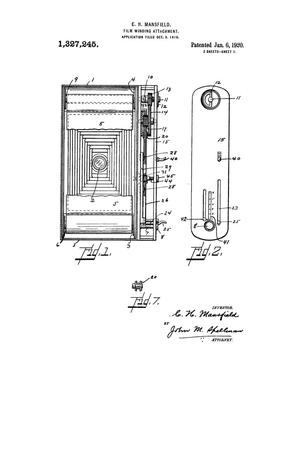 Patent for Film Winding Attachment
