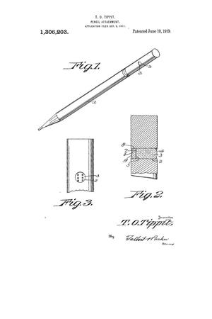Primary view of object titled 'Pencil Attachment.'.