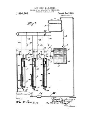 Process of and Apparatus for Treating Oil