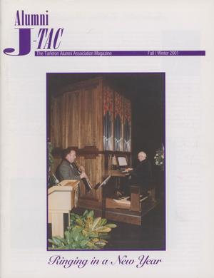 Primary view of object titled 'Alumni J-TAC, Fall/Winter 2001'.