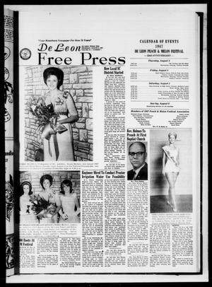 Primary view of object titled 'De Leon Free Press (De Leon, Tex.), Vol. 78, No. 7, Ed. 1 Thursday, August 3, 1967'.