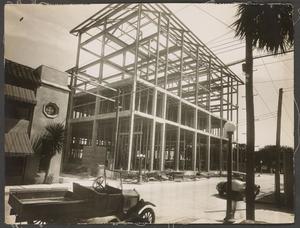 Primary view of object titled '[Construction of Court House]'.