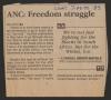 Thumbnail image of item number 1 in: '[Clipping: ANC: Freedom struggle]'.
