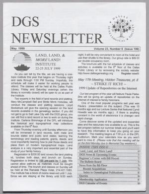 DGS Newsletter, Volume 23, Number 5, May 1999