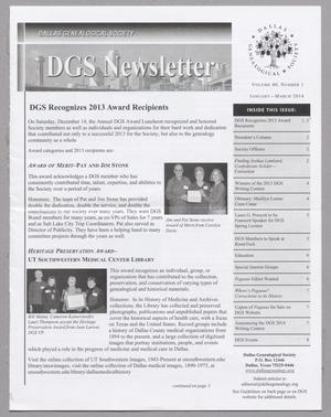 DGS Newsletter, Volume 40, Number 1, January-March 2014