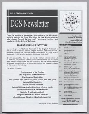 Primary view of object titled 'DGS Newsletter, Volume 28, Number 5, May/June 2004'.