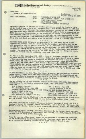 DGS Newsletter, Number 70, April 1984
