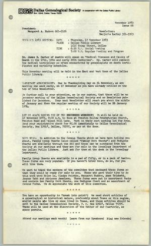 DGS Newsletter, Number 66, November 1983