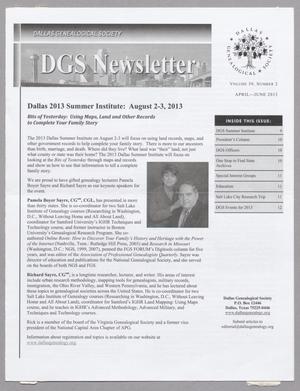 DGS Newsletter, Volume 39, Number 2, April-June 2013