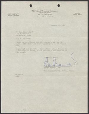 [Letter from Maury Maverick, Jr. to John Stanford, Jr., December 30, 1963]