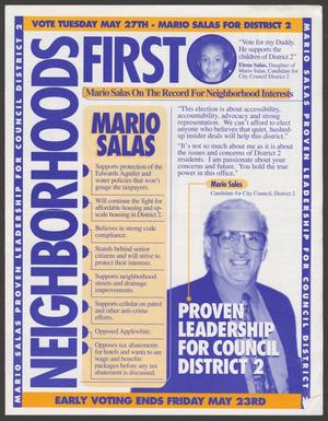 Primary view of object titled '[Campaign Mailer for Mario Marcel Salas]'.