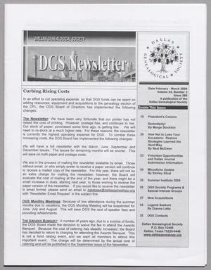 Primary view of object titled 'DGS Newsletter, Volume 34, Number 2, February/March 2009'.