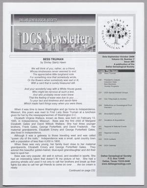 DGS Newsletter, Volume 33, Number 7, September/October 2008