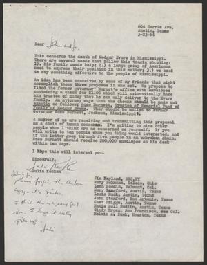 [Letter from Julia Kooken to John and Jo Stanford, March 23, 1964]