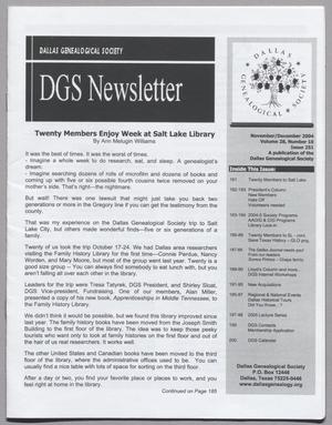 Primary view of object titled 'DGS Newsletter, Volume 28, Number 10, November/December 2004'.