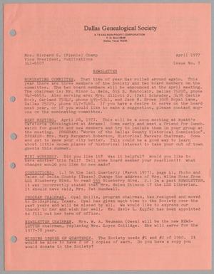 DGS Newsletter, Number 7, April 1977
