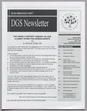 DGS Newsletter, Volume 26, Number 5, August 2002