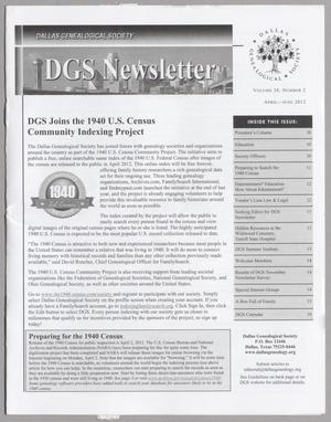 DGS Newsletter, Volume 38, Number 2, April-June 2012