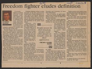 [Clipping: Freedom fighter eludes definition]