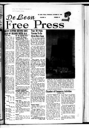 Primary view of object titled 'De Leon Free Press (De Leon, Tex.), Vol. 74, No. 19, Ed. 1 Thursday, October 31, 1963'.