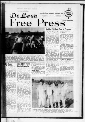 De Leon Free Press (De Leon, Tex.), Vol. 74, No. 10, Ed. 1 Thursday, August 29, 1963