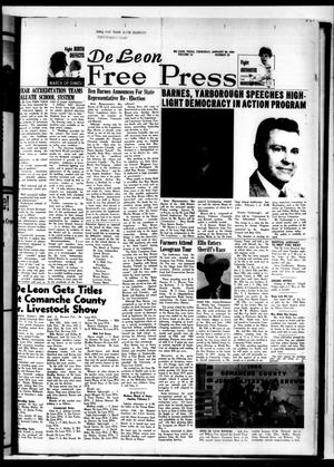 Primary view of object titled 'De Leon Free Press (De Leon, Tex.), Vol. 74, No. 32, Ed. 1 Thursday, January 30, 1964'.
