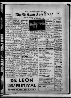 The De Leon Free Press (De Leon, Tex.), Vol. 71, No. 6, Ed. 1 Thursday, August 4, 1960