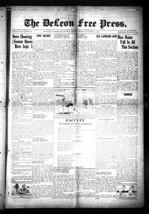 Primary view of object titled 'The DeLeon Free Press. (De Leon, Tex.), Vol. 37, No. 9, Ed. 1 Friday, August 31, 1923'.