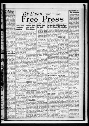 Primary view of object titled 'De Leon Free Press (De Leon, Tex.), Vol. 72, No. 9, Ed. 1 Thursday, August 24, 1961'.