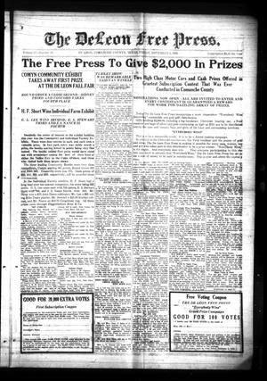 Primary view of object titled 'The DeLeon Free Press. (De Leon, Tex.), Vol. 37, No. 19, Ed. 1 Friday, November 9, 1923'.