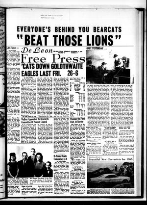 De Leon Free Press (De Leon, Tex.), Vol. 75, No. 13, Ed. 1 Thursday, September 17, 1964