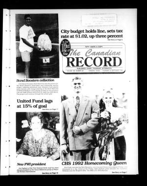 Primary view of object titled 'The Canadian Record (Canadian, Tex.), Vol. 102, No. 39, Ed. 1 Thursday, September 24, 1992'.