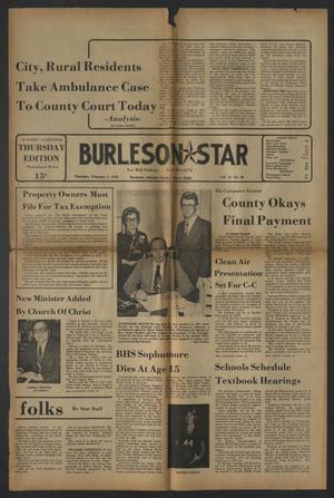 Primary view of object titled 'Burleson Star (Burleson, Tex.), Vol. 14, No. 30, Ed. 1 Thursday, February 1, 1979'.