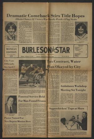 Primary view of object titled 'Burleson Star (Burleson, Tex.), Vol. 14, No. 33, Ed. 1 Monday, February 12, 1979'.