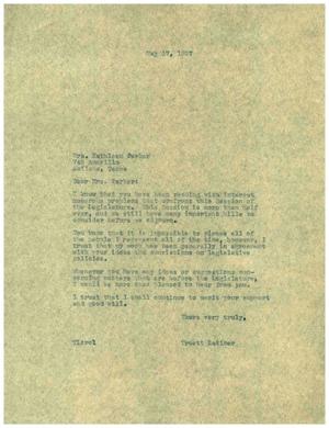 [Letter from Truett Latimer to Kathleen Parker, May 17, 1957]