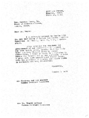 [Letter from Bessie F. Webb to Carlton Moore, Sr., March 19, 1955]